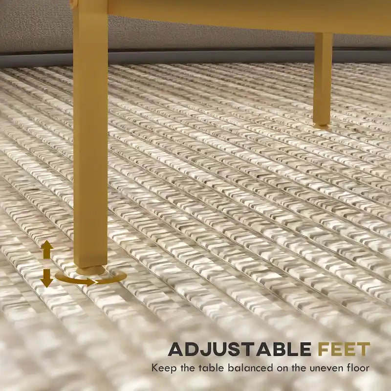 Beistelltisch mit Stauraum, runder Beistelltisch, 36 cm, Couchtisch aus gehärtetem Glas mit 2 Ablagen und Stahlrahmen für das Wohnzimmer, Gold