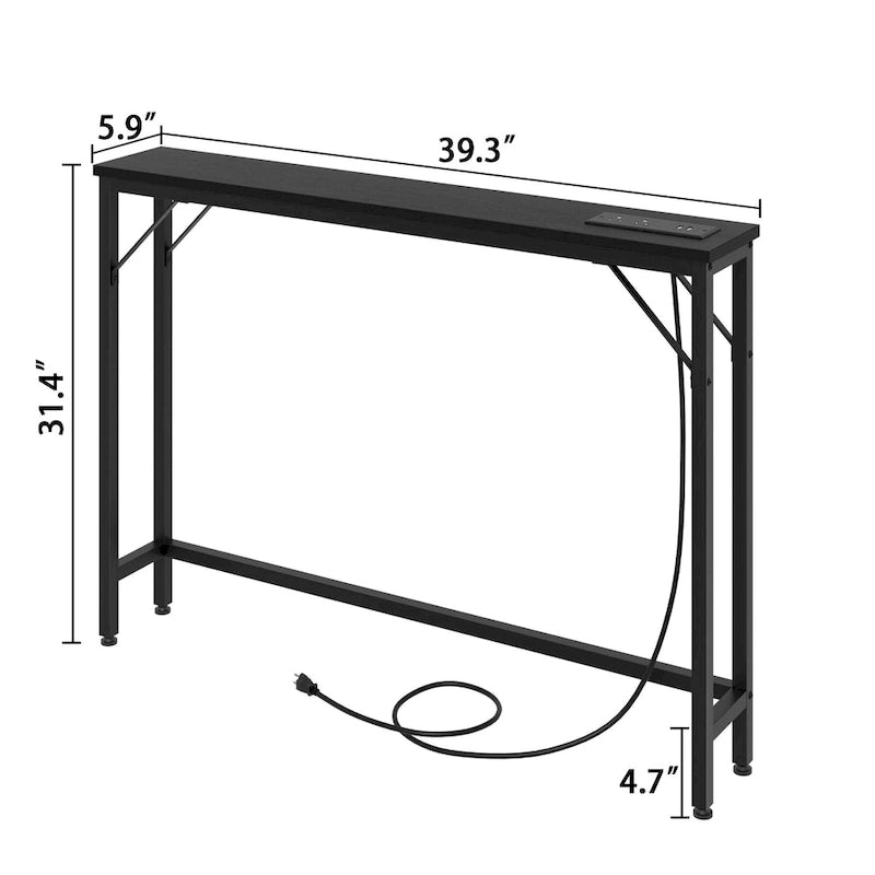 5.9 Schmales Sofatisch mit Steckdosen