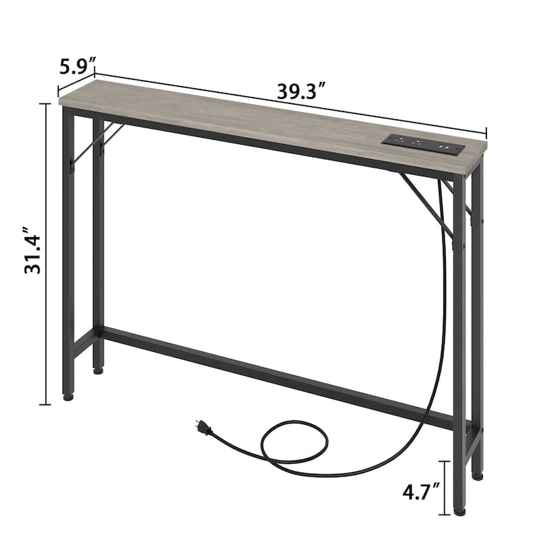 5.9 Schmales Sofatisch mit Steckdosen