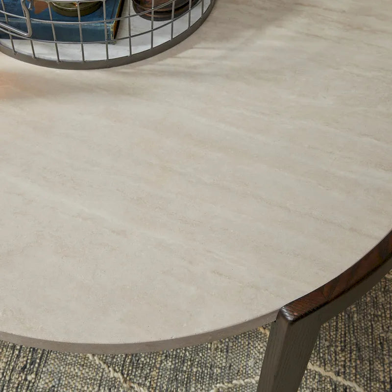 Couchtisch Palette Stone Rund - 35 x 18 x 35