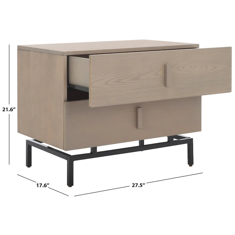 SAFAVIEH Herschel Grau/Schwarz Aufbewahrungsschrank – 28B x 18T x 22H