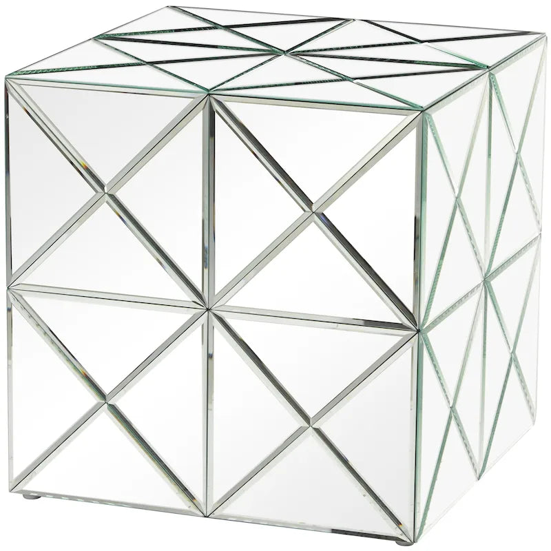 Glasspiegel-Beistelltisch - Silber - Roche River Decor