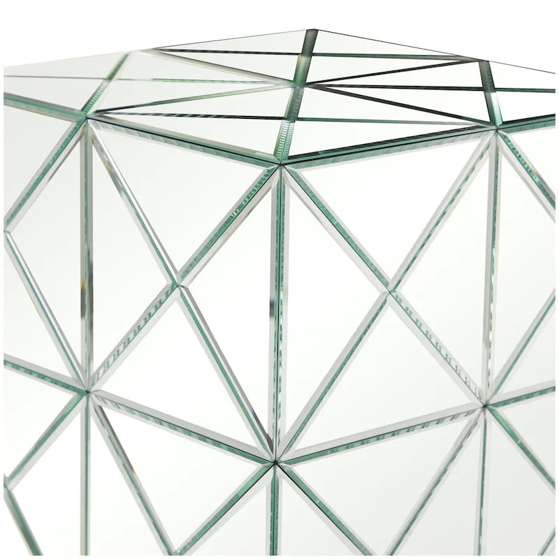 Glasspiegel-Beistelltisch - Silber - Roche River Decor