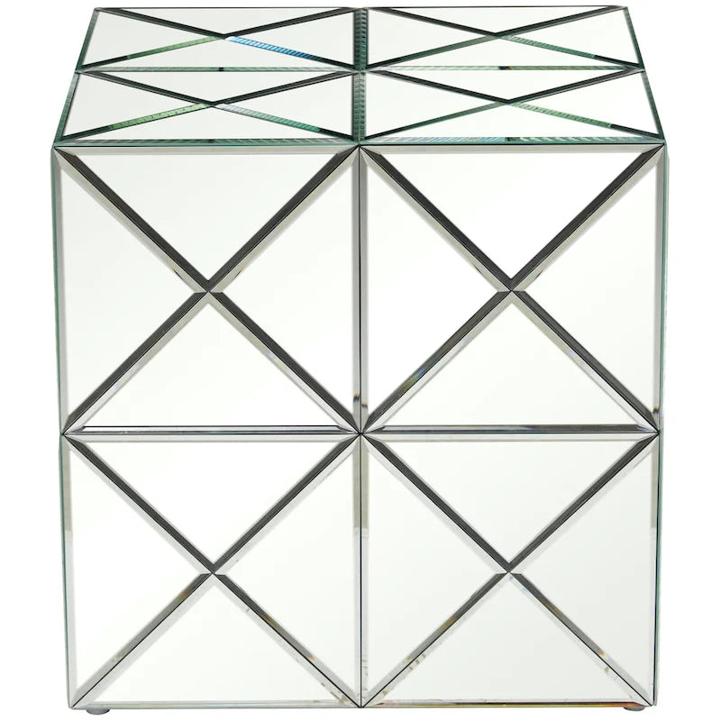 Glasspiegel-Beistelltisch - Silber - Roche River Decor