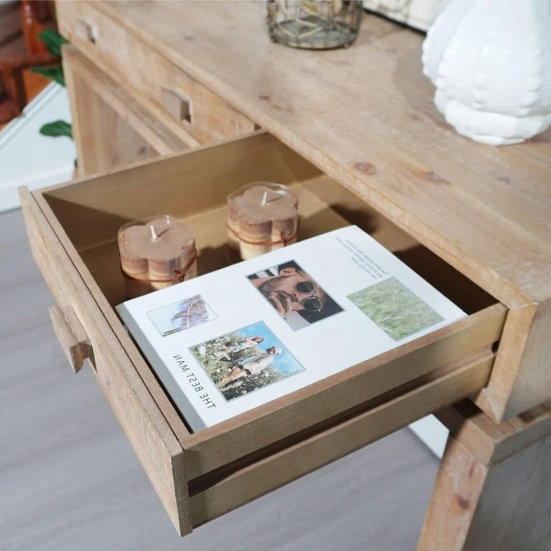 47 Entryway Table with Drawers, Holz-Konsolentisch für Eingangsbereich, Flur, Foyer, Korridor, Büro