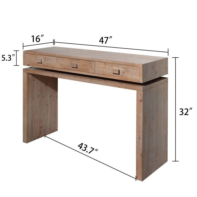 47 Entryway Table with Drawers, Holz-Konsolentisch für Eingangsbereich, Flur, Foyer, Korridor, Büro