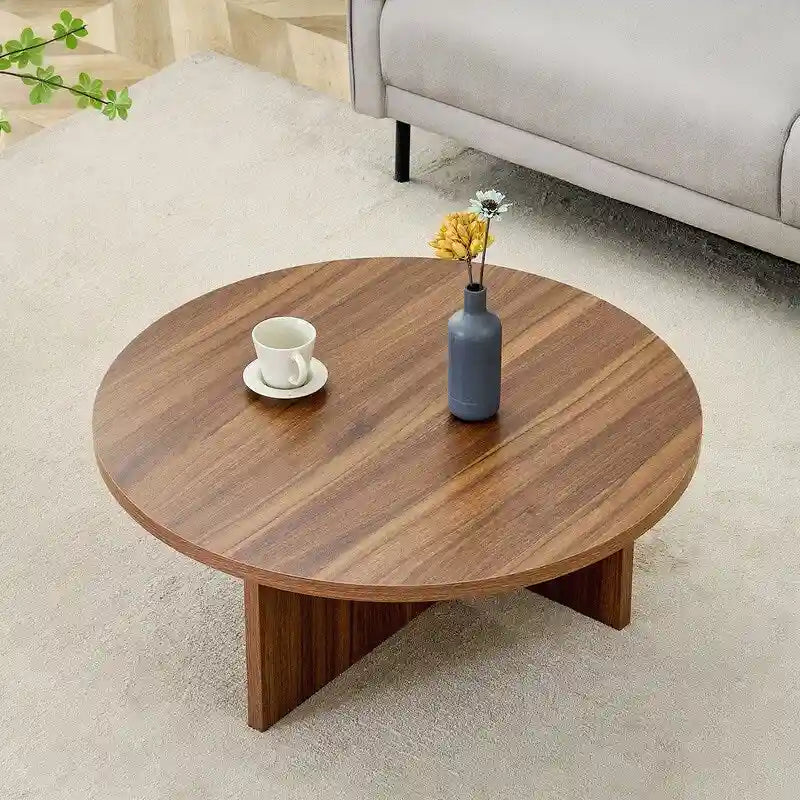 Vielseitiger runder Couchtisch aus MDF
