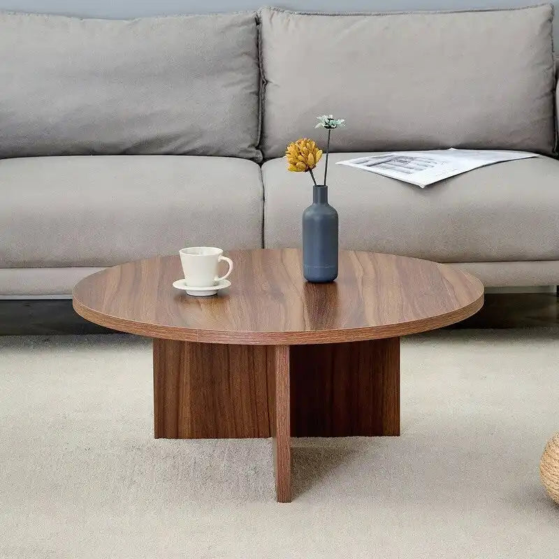 Vielseitiger runder Couchtisch aus MDF