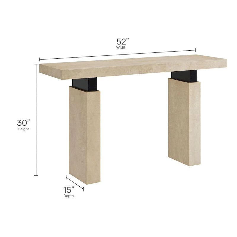 Piston 52 Rechteckiger Konsolentisch aus Holz