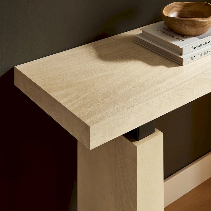 Piston 52 Rechteckiger Konsolentisch aus Holz
