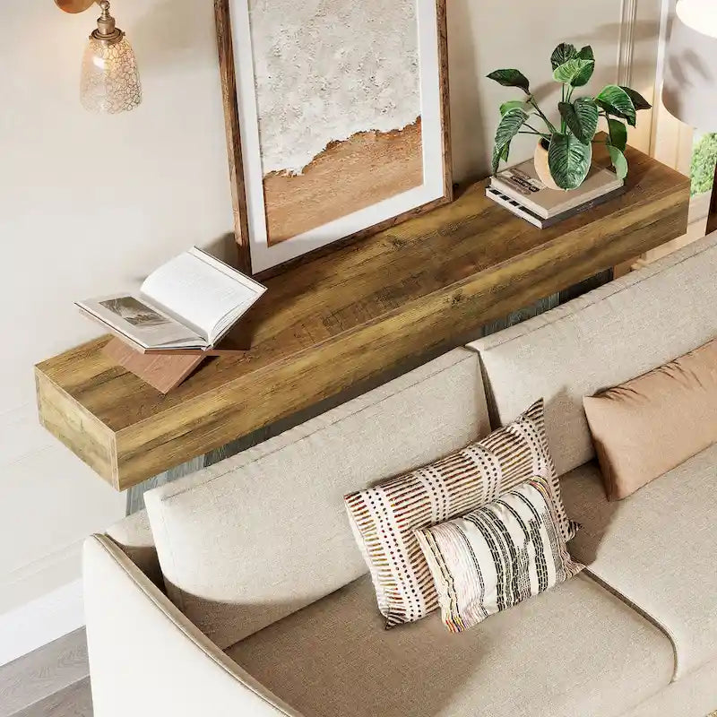 Bauernhaus-Eingangstisch, 160 cm langer Konsolentisch aus Holz für das Sofa