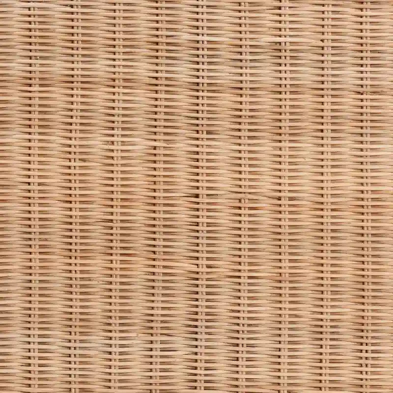 Oxford Flecht-Beistelltisch aus natürlichem Rattan mit Ablage – Boho-Tisch mit Schlaufenmuster, Küstenstil für Wohn- oder Schlafzimmer