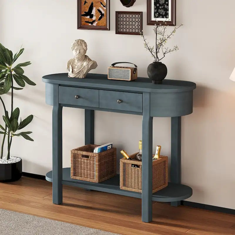 Vintage Konsolentisch, Hochglanz-Sofatisch für Flur und Wohnzimmer