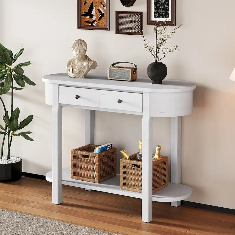 Vintage Konsolentisch, Hochglanz-Sofatisch für Flur und Wohnzimmer