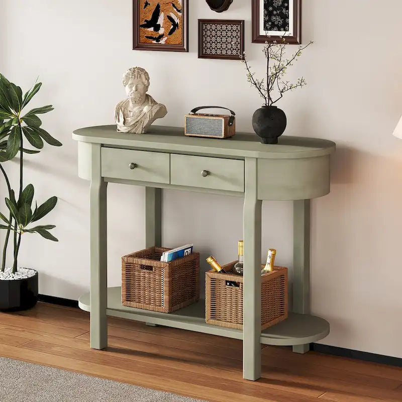 Vintage Konsolentisch, Hochglanz-Sofatisch für Flur und Wohnzimmer