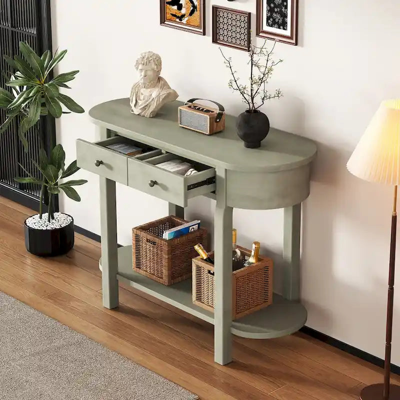 Vintage Konsolentisch, Hochglanz-Sofatisch für Flur und Wohnzimmer
