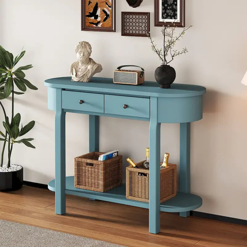 Vintage Konsolentisch, Hochglanz-Sofatisch für Flur und Wohnzimmer