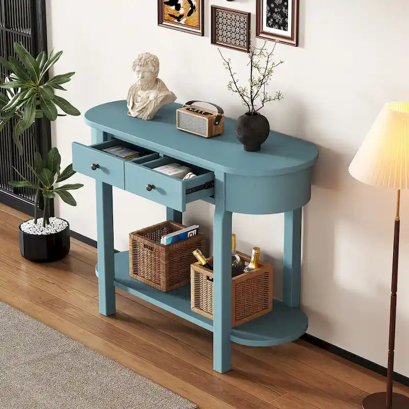 Vintage Konsolentisch, Hochglanz-Sofatisch für Flur und Wohnzimmer