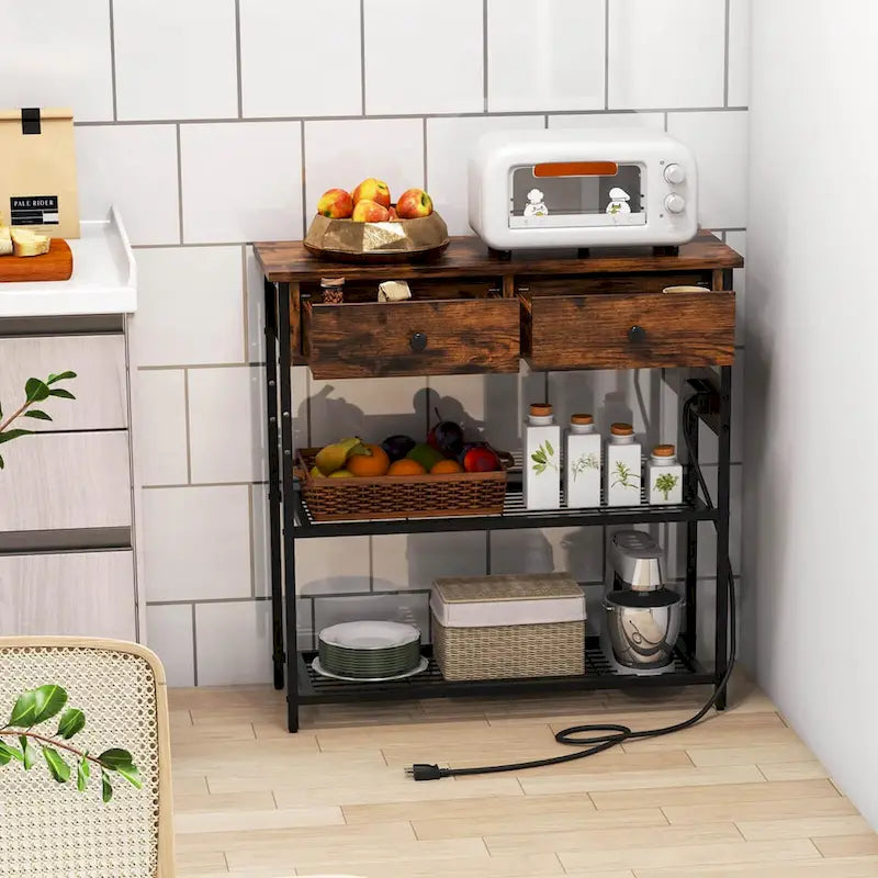 Costway Konsolentisch mit Ladestation, schmaler Beistelltisch mit - Details anzeigen