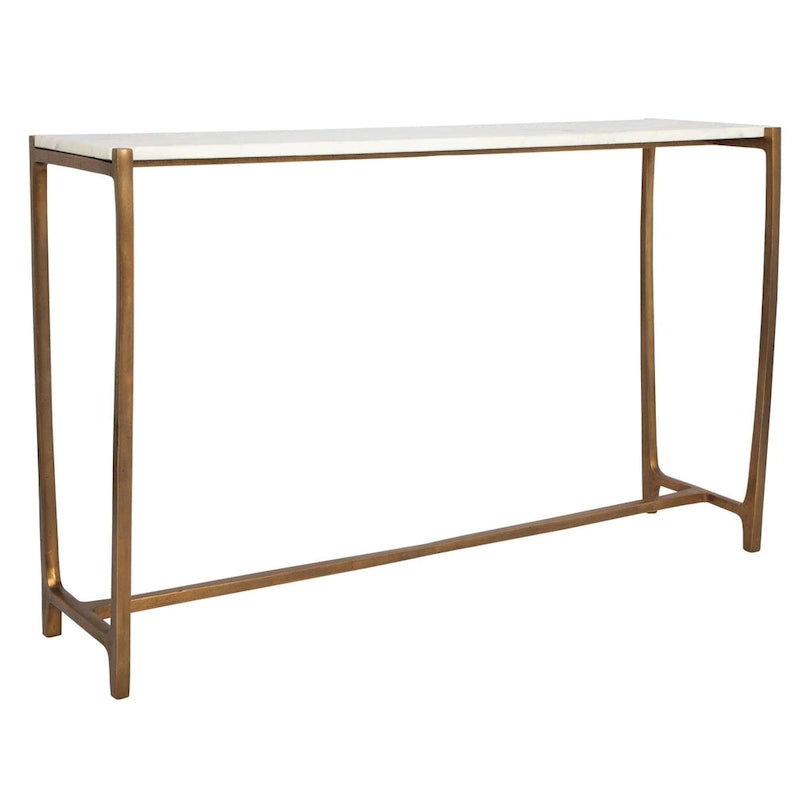 Affinity Konsolentisch mit Marmorplatte - 47.25 - Weiß und Gold