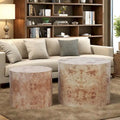19er Massivholz 2-teiliges Couchtisch-Set – keine Montage erforderlich für kleine Wohnzimmer