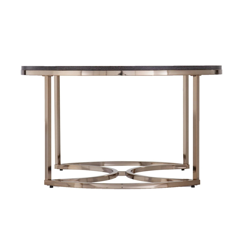 2er Set verspiegelte runde verschachtelte Couchtische für das Wohnzimmer – 32 x 32 x 17
