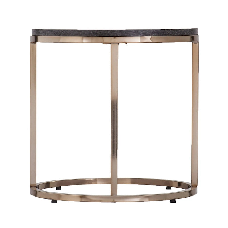 2er Set verspiegelte runde verschachtelte Couchtische für das Wohnzimmer – 32 x 32 x 17