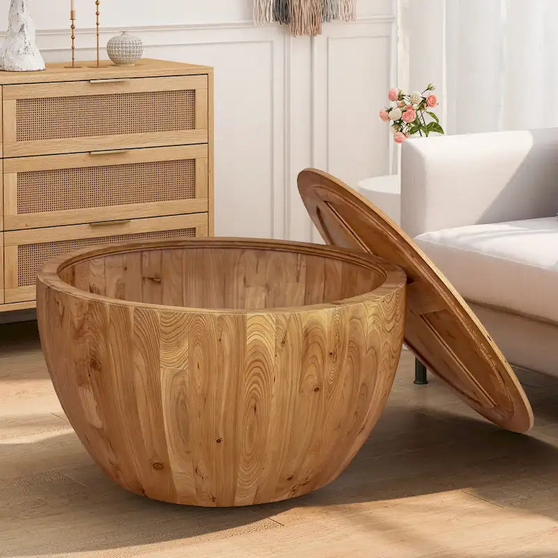 Couchtisch im Vintage-Stil, eimerförmig, mit Stauraum und angemessener Tragfähigkeit