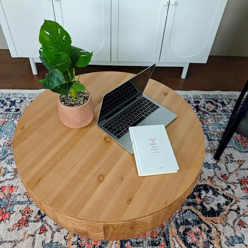 Couchtisch im Vintage-Stil, eimerförmig, mit Stauraum und angemessener Tragfähigkeit