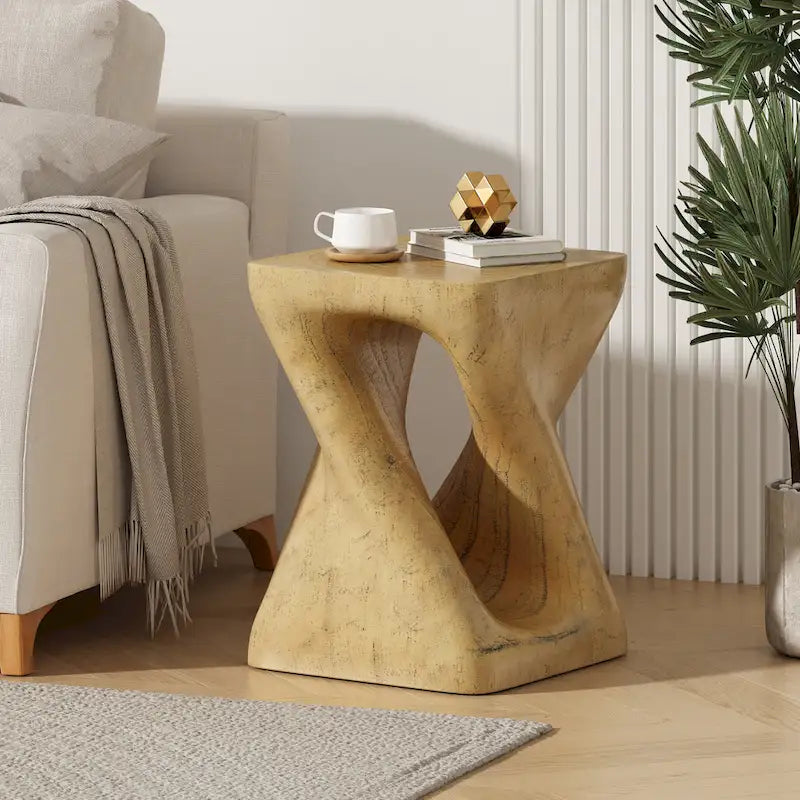 MGO Twist Shape Beistelltisch, Holzoptik