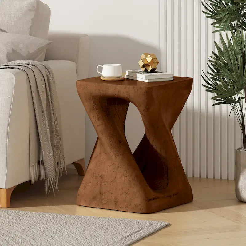 MGO Twist Shape Beistelltisch, Holzoptik