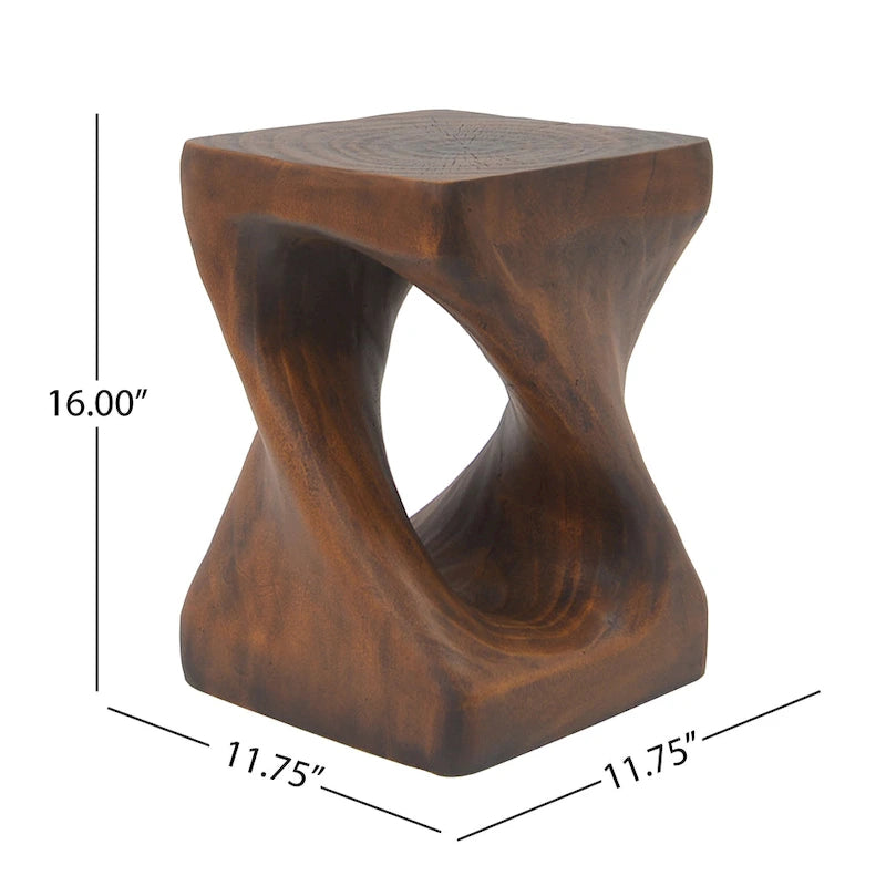 MGO Twist Shape Beistelltisch, Holzoptik