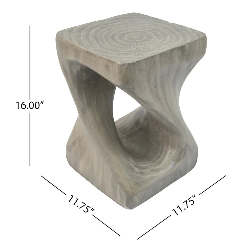 MGO Twist Shape Beistelltisch, Holzoptik