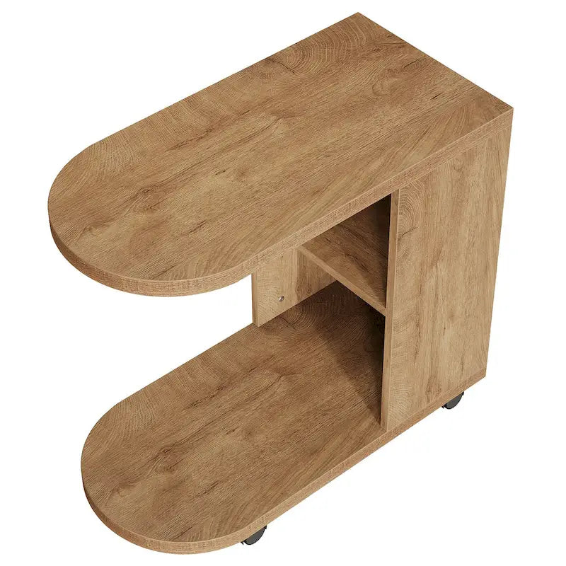 C-förmiger Sofa-Beistelltisch, mobiler Beistelltisch mit Ablage