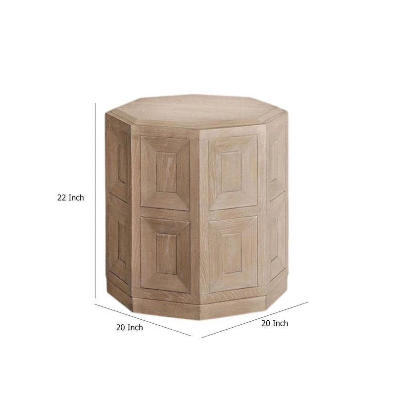 Kizie Akzent-Beistelltisch, Tawny Brown Holz, rechteckig 20 Zoll