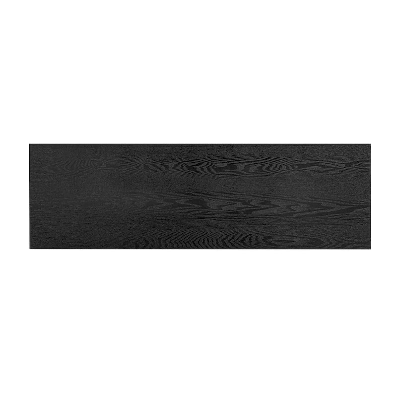 51.3 MDF Classic Stripe Konsolentisch – Eschefurnier & Tannenholzbeine mit 2 Schubladen