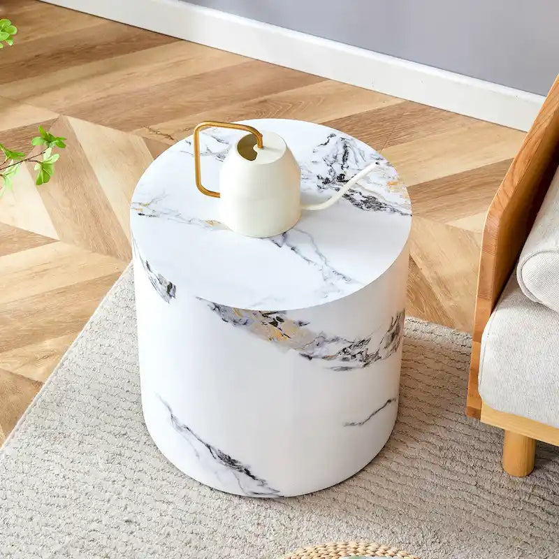 15.7 Moderner runder Couchtisch mit modischem Muster und stabiler Basis für das Wohnzimmer