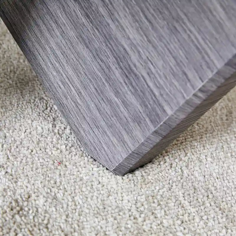 33,4 Moderner runder Couchtisch mit klarer gehärteter Glasplatte und MDF-Beinen für das Wohnzimmer