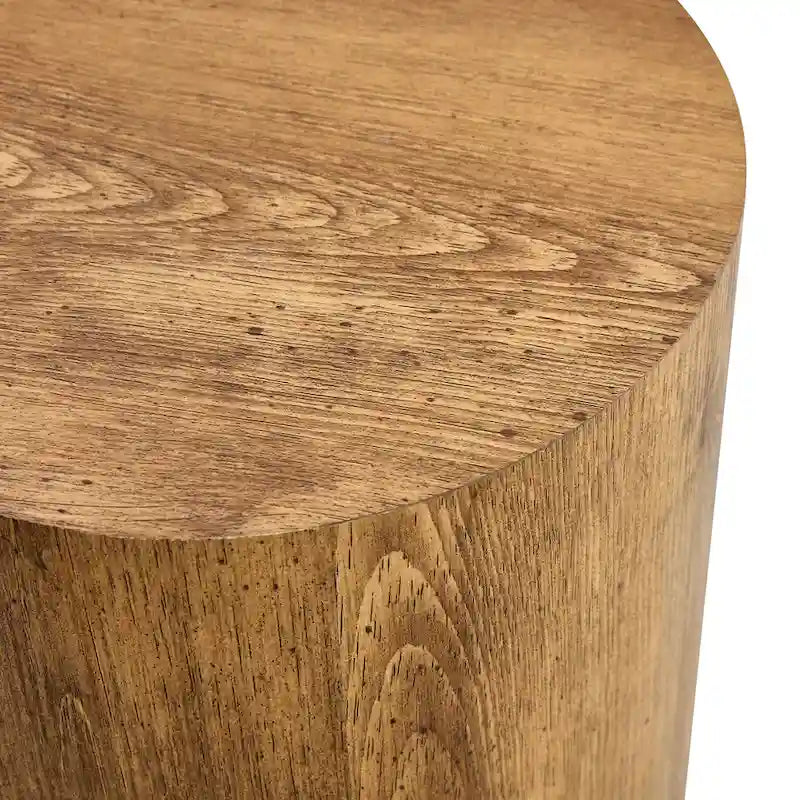 Modernes 3-teiliges rundes Couchtisch-Set mit Holzmaserung-Aufkleber-Tischplatte für das Wohnzimmer