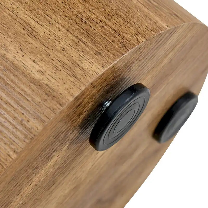 Modernes 3-teiliges rundes Couchtisch-Set mit Holzmaserung-Aufkleber-Tischplatte für das Wohnzimmer