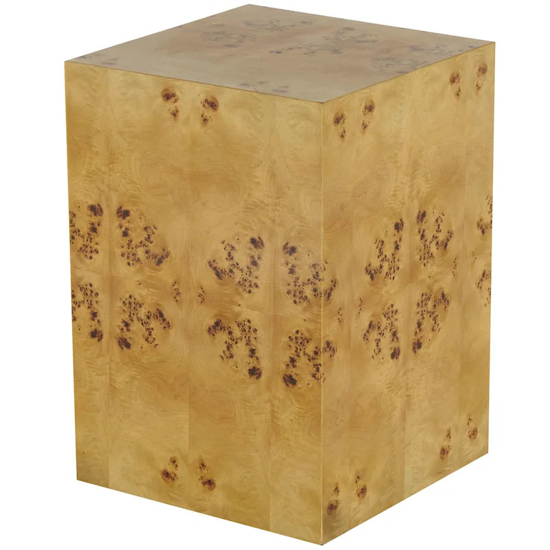 Beistelltisch Holzwürfel mit Holzmaserung – Braun – Roche River Decor