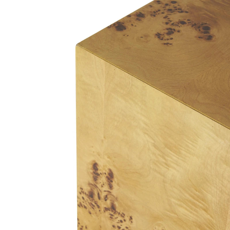 Beistelltisch Holzwürfel mit Holzmaserung – Braun – Roche River Decor