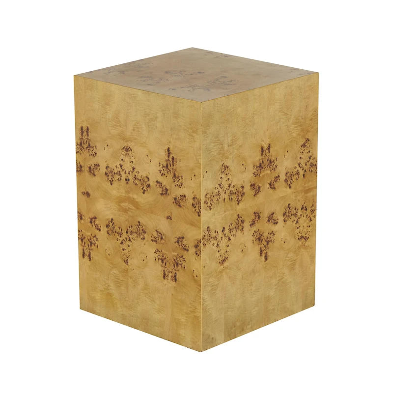 Beistelltisch Holzwürfel mit Holzmaserung – Braun – Roche River Decor