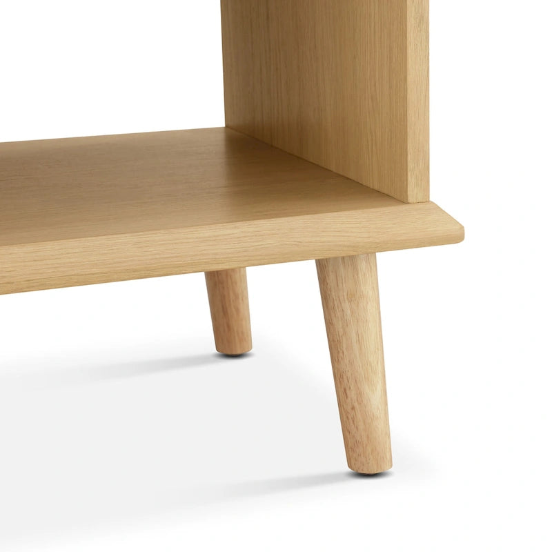 Chelsea Square Teagan Rattan Akzent-Beistelltisch mit Schublade, Ladestation & LED-Touch-Beleuchtung - 15,25x23,75
