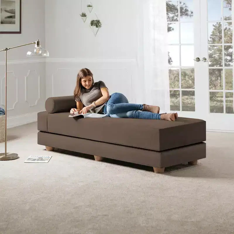 Tagesbett / ausklappbares Schlafsofa (Queensize) - Microvelvet