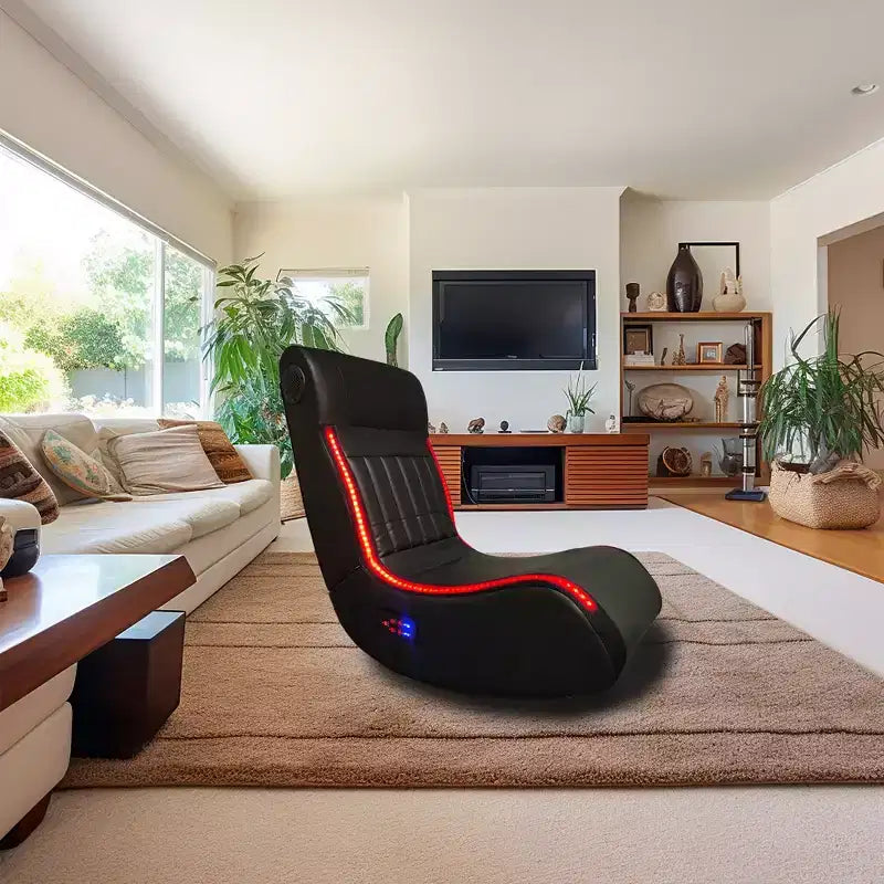 GDFStudio Claudia Bluetooth klappbarer Gaming-Bodenstuhl mit Vibrationsmassage