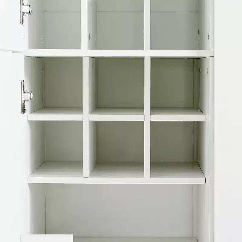 Whisen 71''H Freistehender Küchenschrank, großer Esszimmerschrank mit 6 Türen, verstellbare Einlegeböden