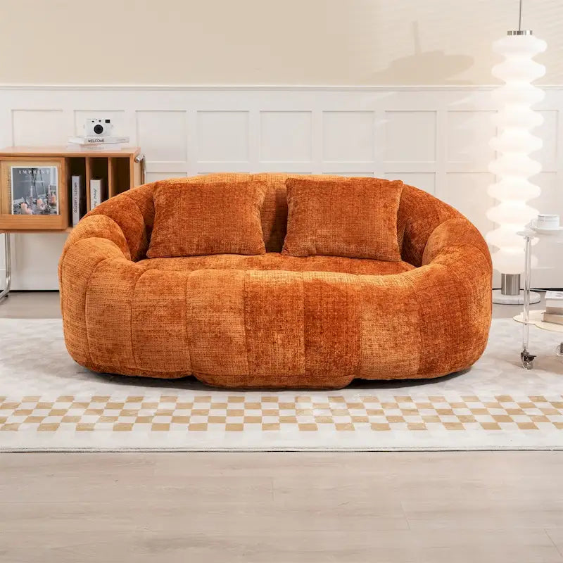 Chenille-Sitzsack – Faules Sofa