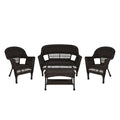 4-teiliges Loungeset aus Polyrattan für den Außenbereich
