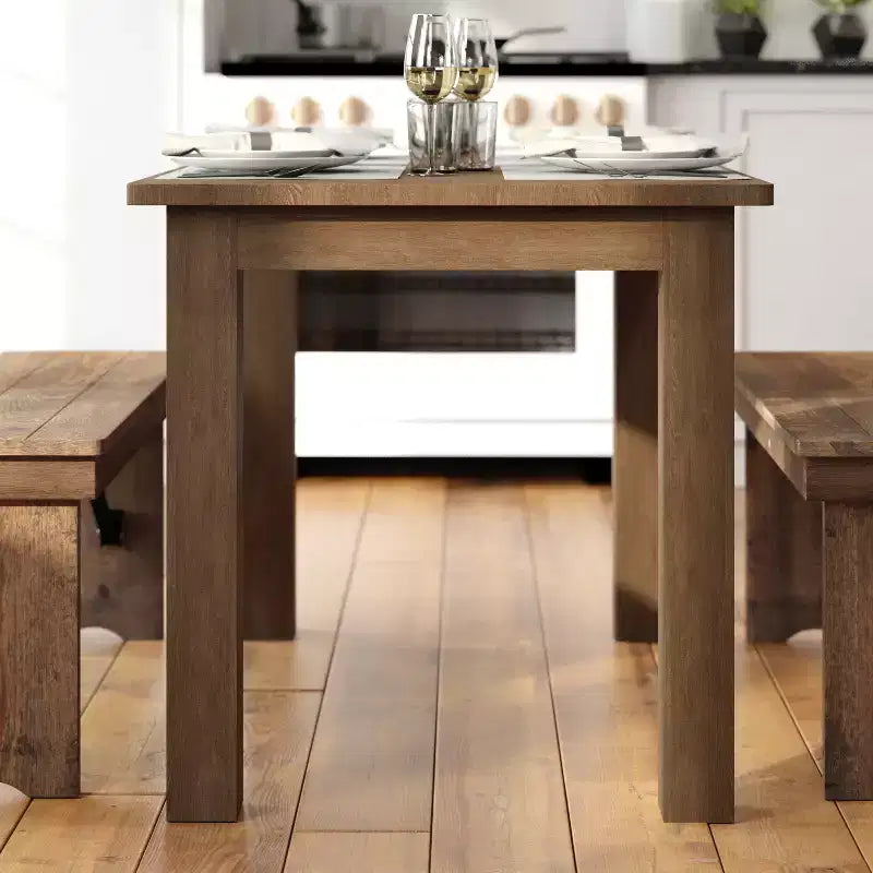 Flash Furniture 46 x 30 rechteckiger Esstisch aus massiver Kiefer im Landhausstil